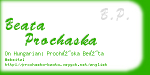 beata prochaska business card